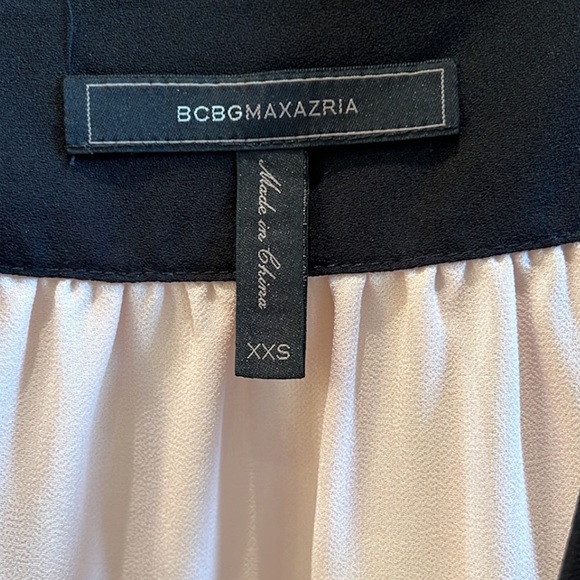 BCBGMaxAzria Women’s Chiffon Flowy Layered Square Tank Top in Pink/Black, XXS - Picture 7 of 11